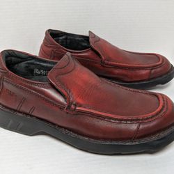 Dr. Martens Burgundy Leather Slip-On Loafers Men's Size 10 Like New