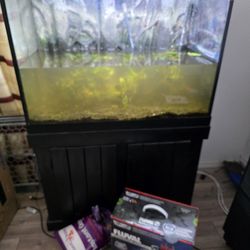 75 Gallon Aquarium And Stand Plus Complete Set Up Plus