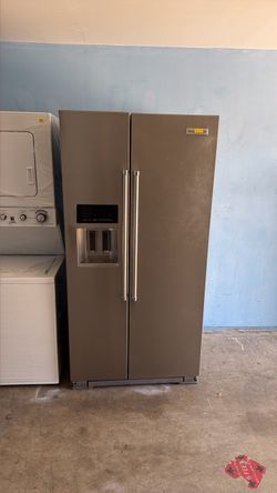 Kitchen aid counter depth side by side stainless steel refrigerator