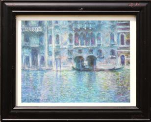 Palazzo da Mula Venice framed print of Claude Monet 1908 painting cityscape