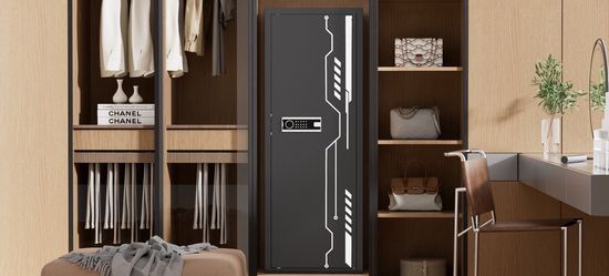 KAER 13-15 Biometric Gun Safe, Long Gun Safe for Home Rifle and Pistols with Fingerprint Lock, Ideal for AR15, Shotguns & Ammunition Storage | Unassem
