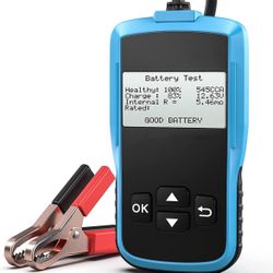 12V Car Battery Load Tester on Cranking Charging Systems, 100-2000 CCA Automotive Alternator Analyzer for Cars/SUVs/Light Trucks with Flooded AGM Gel 