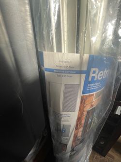 Retractable double screen door