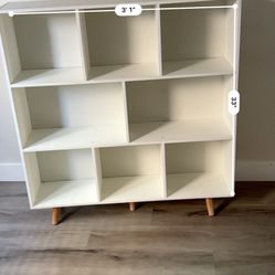 White bookshelf