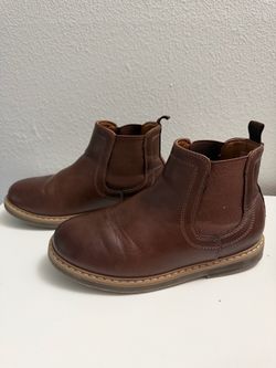 Brown Leather Boy Boots
