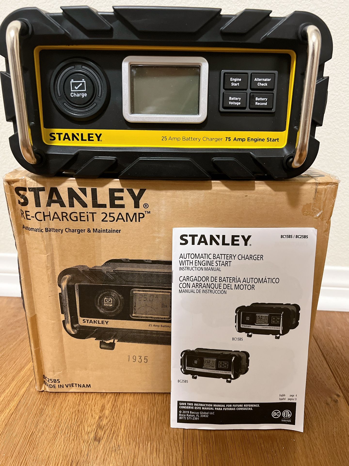 Stanley bc25bs smart 12v battery charger online