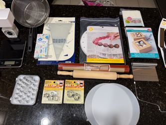 Baking and Cake Decorating Supplies Lot
