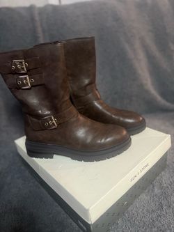Sun + Stone Brown Moto Boots