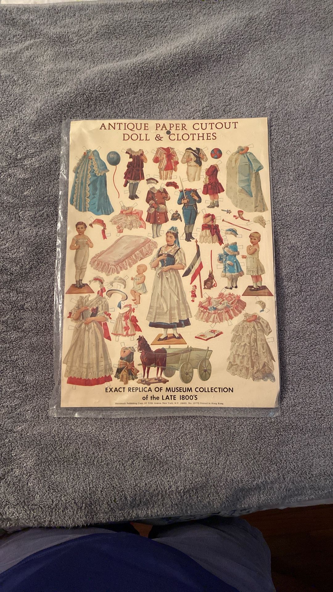 Antique Paper Cut Out Doll & Clothes-Exact Replica Of Museum Collection Of The Late 1800’s