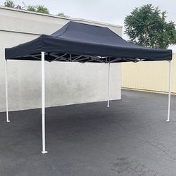 (NEW) $145 Heavy Duty 10x15 FT Outdoor Ez Pop Up Canopy Party Tent Instant Shade w/ Carry Bag (Black, Red)