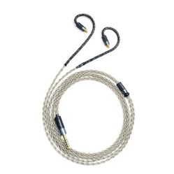 GUCraftsman 6N Single Crystal Silver 2.5mm/3.5mm/4.4mm Upgrade/Replacement Earphone Cable for Sennheiser IE200 IE300 IE600 IE900 (3.5mm Plug)