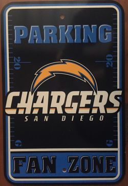 San Diego Chargers Reserved Parking Sign