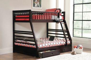 Twin over full dark tone bunk bed