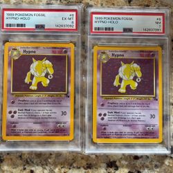 1999 Pokemon Fossil Hypno graded Cards