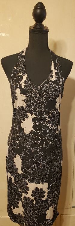 Black and white floral dress