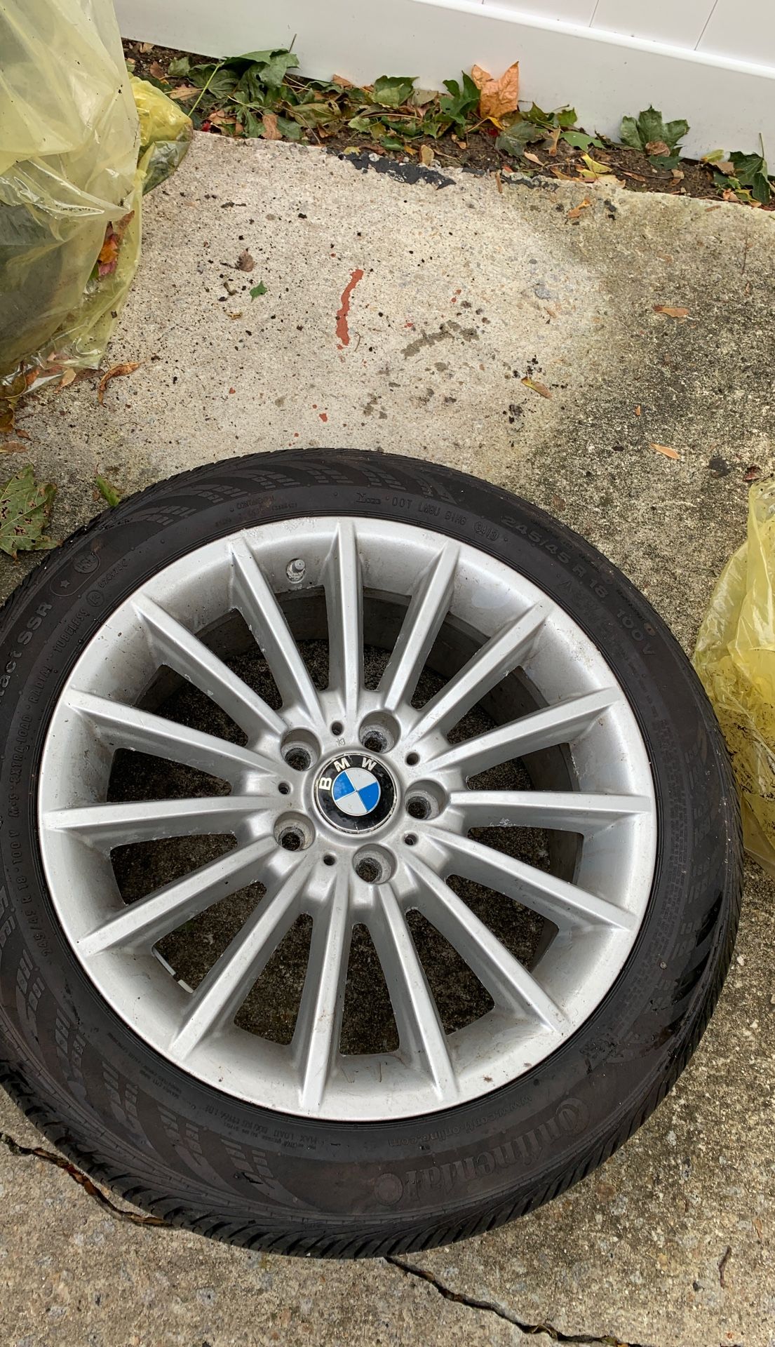 4 BMW FACTORY STOCK TIRES 18" x 8", 5 Lug, 120mm Bolt Pattern, 30mm Offset  Spoke rims