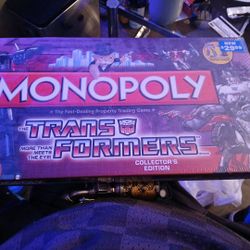Monopoly transformers game, collector's edition