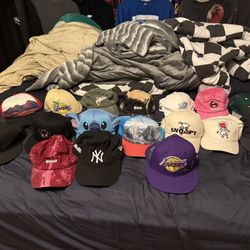 17 Hats (some Slightly Used And Some New) 