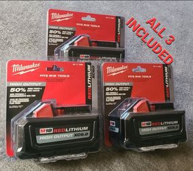 Milwaukee 3X M18 6.0Ah High Output Battery Pack Bundle (NEW)