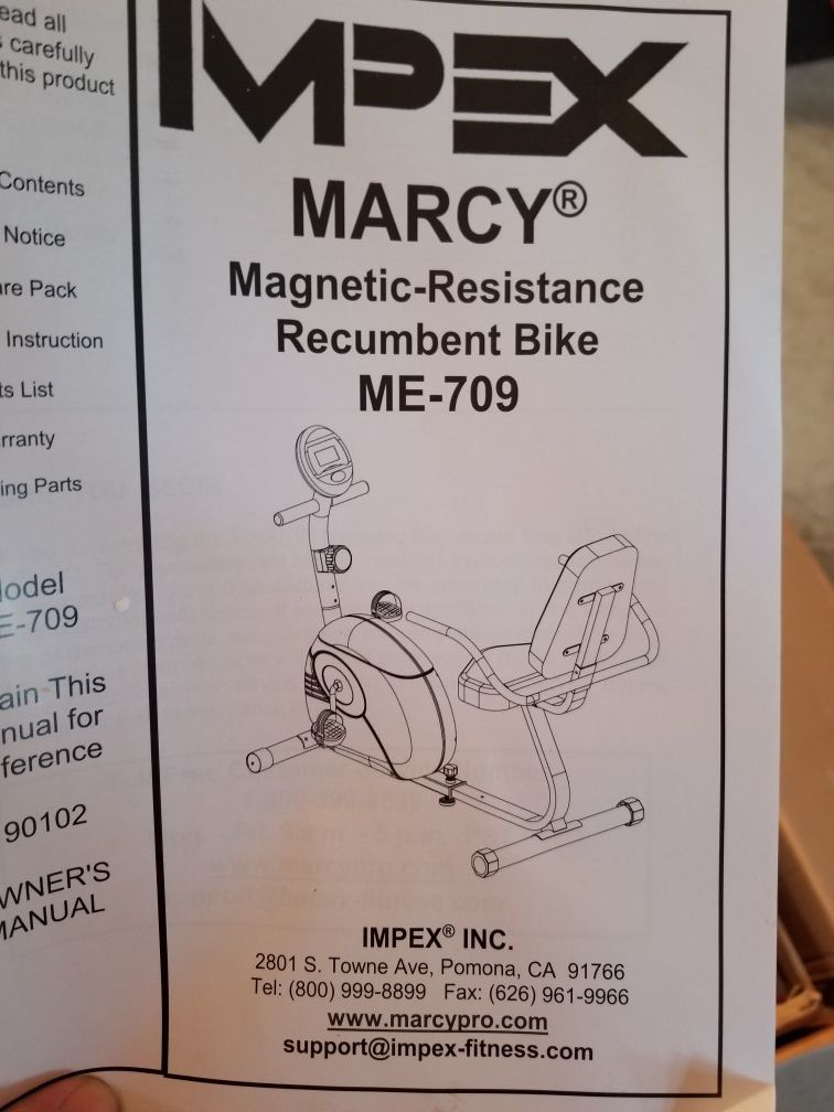 IMPEX Marcy Magnetic Resistance Exercise Bike