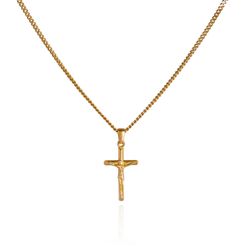 CROSS PENDANT NECKLACE - 18K GOLD PLATED