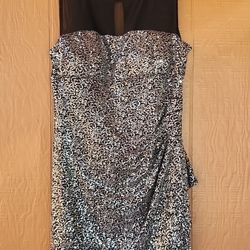 Sequence Gray Black Dress