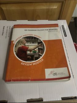 RN Pharmacology for Nursing Edition 6. 0 Content Mastery Series/ Review Module