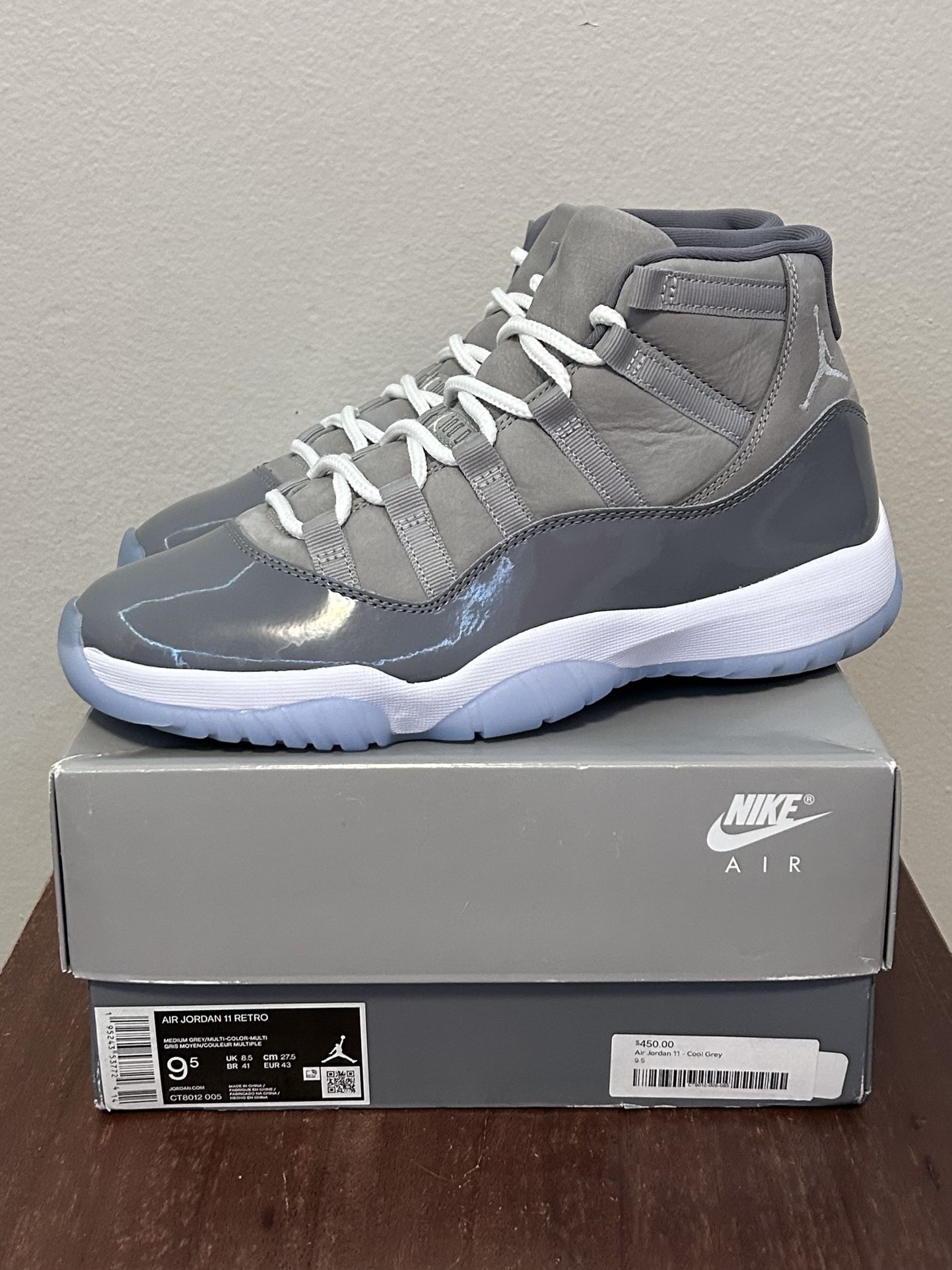 Jordan 11 Cool Grey Size 9.5