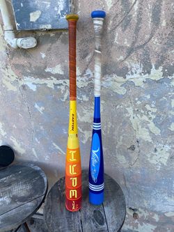 $145-2025 USA  Easton hype fire 29” -11  $120-USA victus pro vibe crayon Bobby blue 29” -10