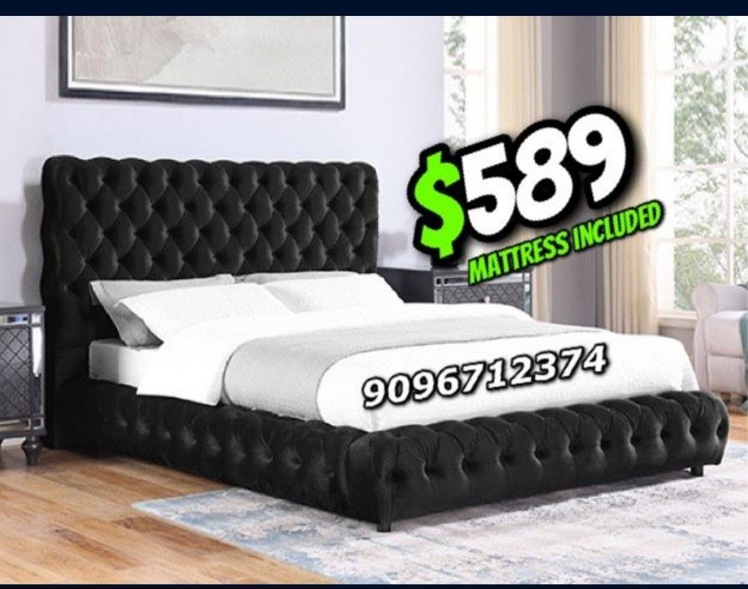 King Size Black European Bed W Orthopedic Mattress,All Products : American Fashion Style Bags On Sale
