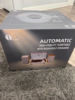 1 by ONE Automatic Turntable + Bookshelf Speakers – Wireless