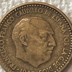 1947 UNA (1) PESETA COIN (54 In Star)