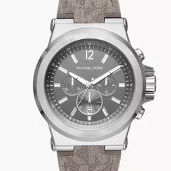 Michael Kors Chronograph Pearl Gray PVC Watch