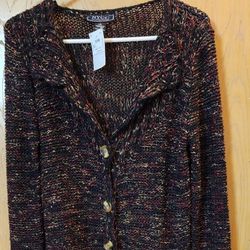 NWT Women's Multicolored Long Knit Sweater Size PXL