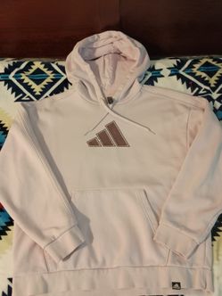 Adidas Light Purple Pullover Hoodie with Logo.