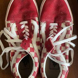 Red checkered vans