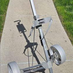 Foldable push or pull golf cart