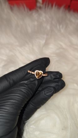 Coffee Moissanite ring