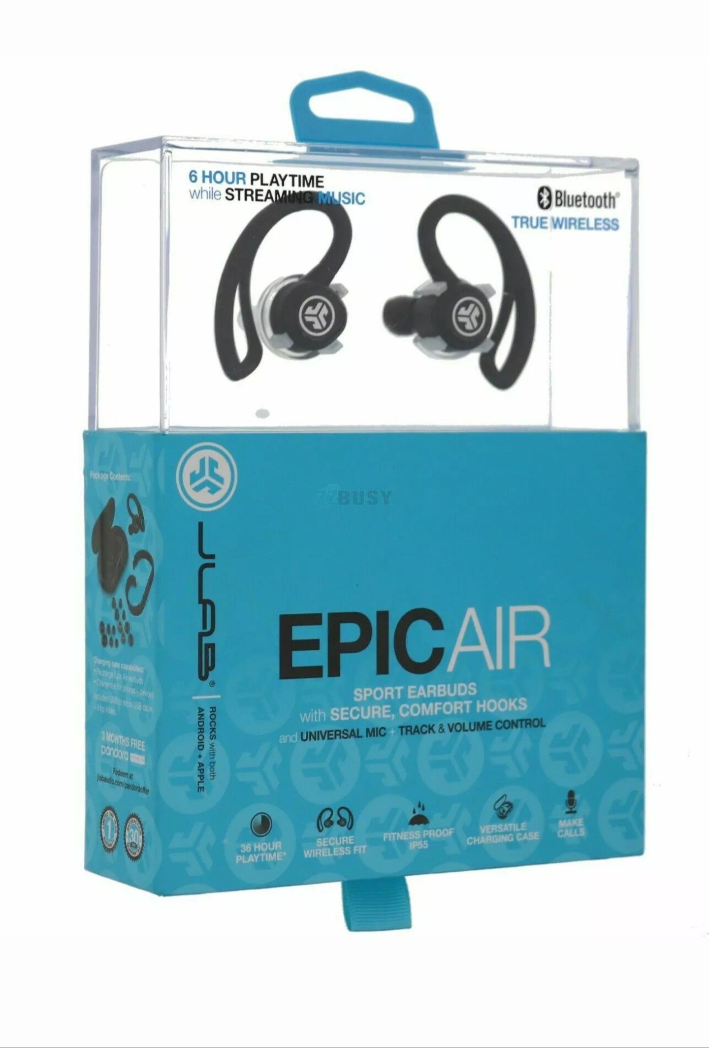 JLab Audio Epic Air True Wireless Bluetooth 4.1 Sport Earbuds