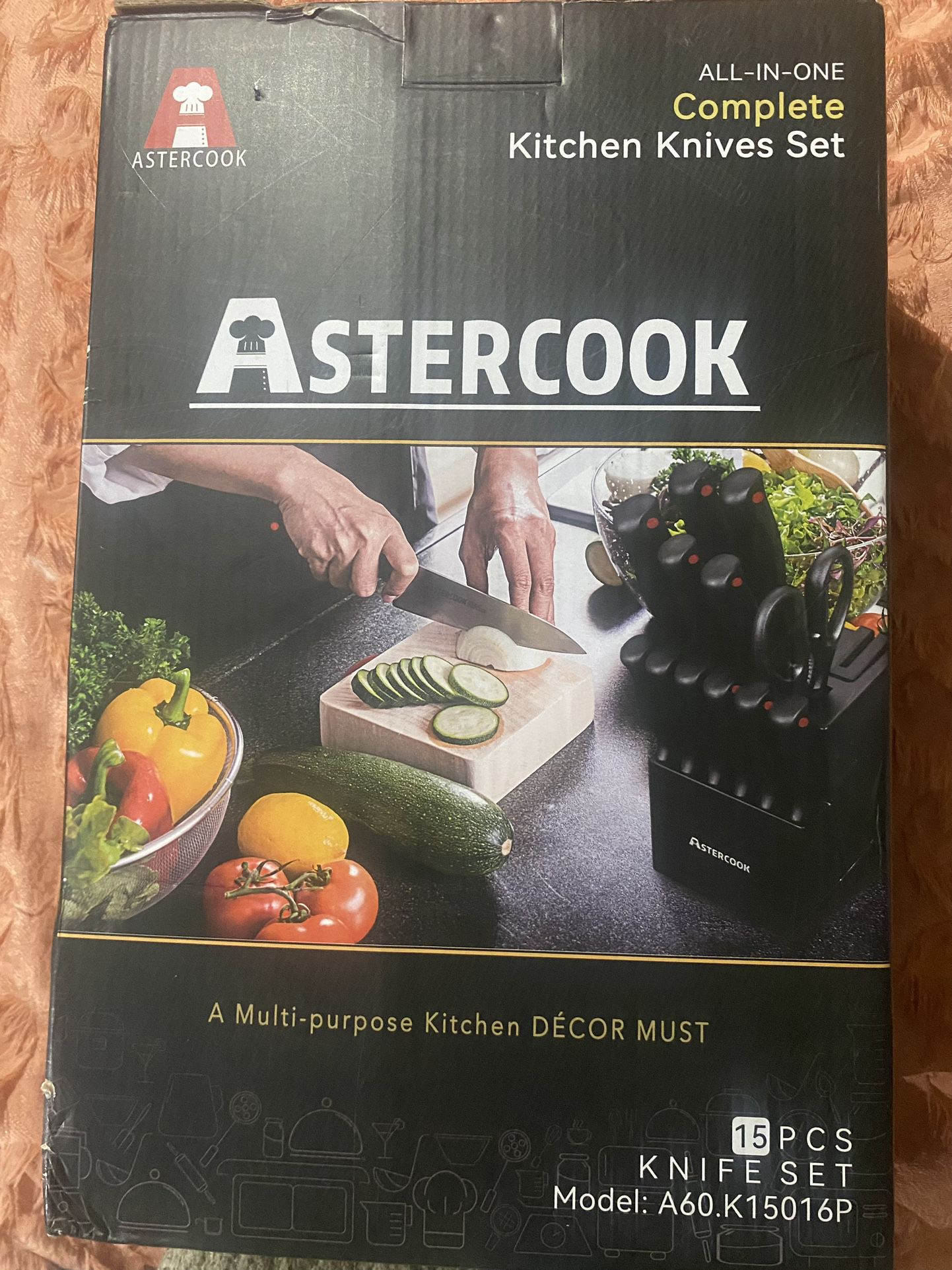 Astercook 15 Piece Knife Set A60.K15016P (OPEN BOX)