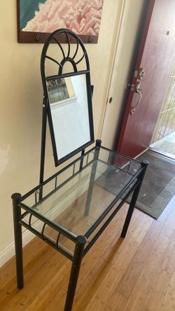 Black iron vanity, no chair