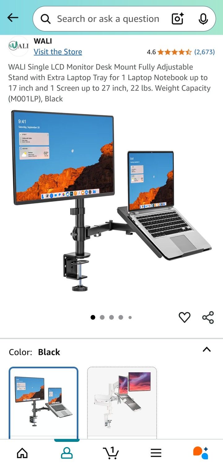 Monitor Arm/laptop desk mount