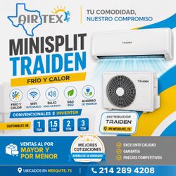 Minisplit Traiden Frio y calor 🔥 con wifi