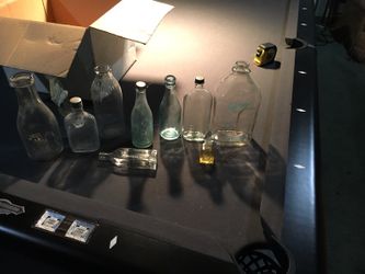 Vintage milk/medicine bottles