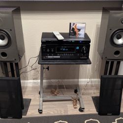 Energy Connoisseur C-2 Speakers, Stands, Sony Receiver and DVD