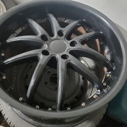 Custom Staggered Deepdish 19x10 And 18x8.5 Wheels 