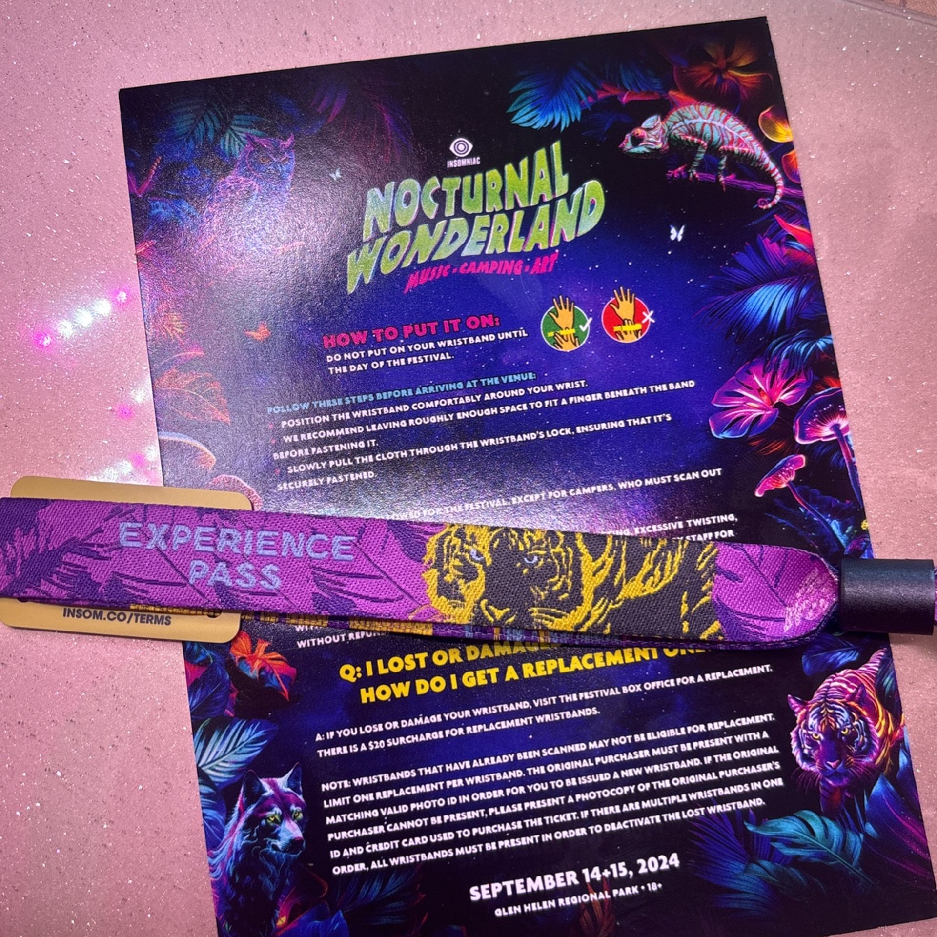 Nocturnal Wonderland GA 2 Day Wristband
