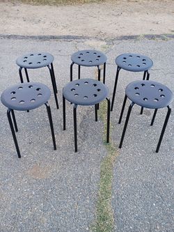 Black IKEA Stools