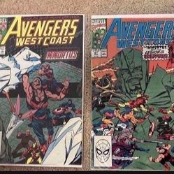 🔥Wandavision /Loki /Kang Avengers West Coast 🗝️-# 61-62 comics Key Issues