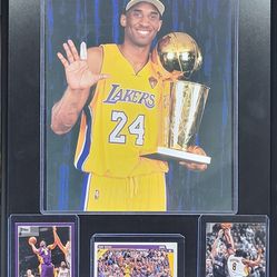 Kobe Bryant 5 Time Champion Plaque 